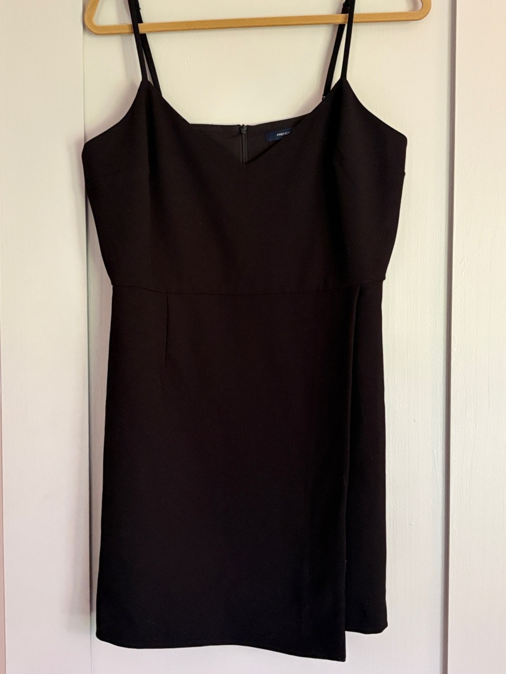 French Connection Classic Black Spaghetti Strap Mini Dress Womens XL